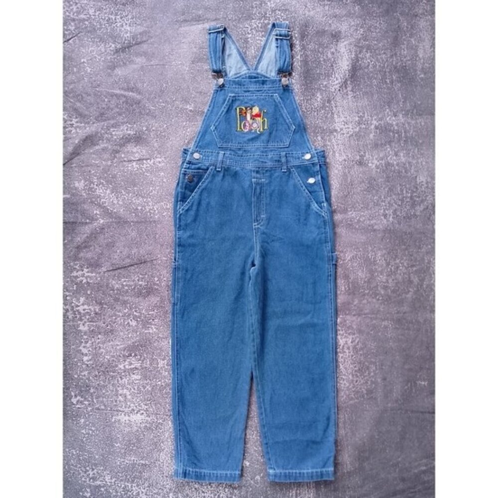 Vintage 90s WINNIE THE POOH Embroidered Disney Denim Overall JERRY LEIGH